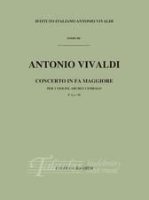 Concerto in Fa Maggiore per 3 Violini, Archi e Cembalo F.I. n. 34, RV 551
